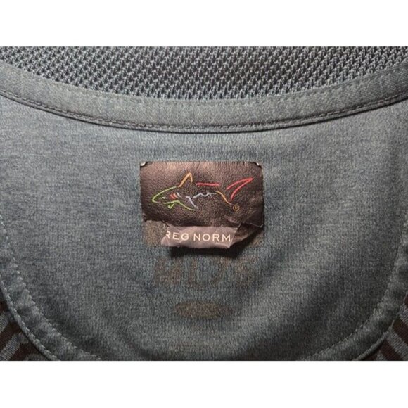 Greg Norman Polo Shirt Men’s M Play Dry Green Striped Collared Golf Activewear - Picture 5 of 5